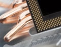 Modern computer processor with big cooler Royalty Free Stock Photo