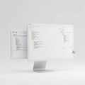 A modern computer screen displaying a code editor interface, featuring structured Royalty Free Stock Photo