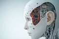 Modern Computer Technology: Machine Learning Process with AI, Deep Data Mining, and ML Components in 3D Rendering Royalty Free Stock Photo
