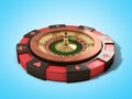 Modern concept of the casino logo roulette is on playing props 3 Royalty Free Stock Photo