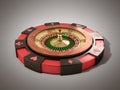 Modern concept of the casino logo roulette is on playing props 3 Royalty Free Stock Photo