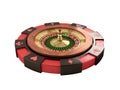 Modern concept of the casino logo roulette is on playing props 3 Royalty Free Stock Photo