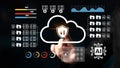 Modern Concept of Cloud Security with Data Protection and AI Integration Illustrating Digital Transformation in Royalty Free Stock Photo