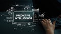Modern Concept of Predictive Intelligence with Data Analytics Visualization on Laptop Interface. Asymptotic smart data Royalty Free Stock Photo