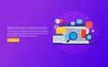 Web content optimization, website search, seo for web content, website analytics, digital marketing.