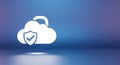 Seamless Cloud Security Shield: Reliable Data Protection for Digital Businesses and Tech Professionals. Royalty Free Stock Photo