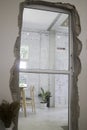 Modern concret cracked door interior partition