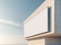Modern Concrete Building Exterior with Blank Billboard Royalty Free Stock Photo
