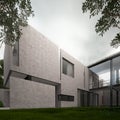 Modern concrete minimalist home