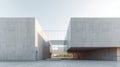 Modern Concrete Museum Architecture With Minimalist Design Elements Royalty Free Stock Photo