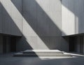 Modern Concrete Stage with Dramatic Sunlight Beams Royalty Free Stock Photo