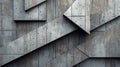Modern concrete wall design with angular shapes and textures in urban setting Royalty Free Stock Photo