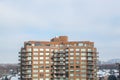 Modern condo buildings with huge windows and balconies Royalty Free Stock Photo