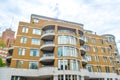 Modern condo buildings with huge windows and balconies in Montreal Royalty Free Stock Photo