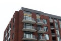 Modern condo buildings with huge windows and balconies in Montreal Royalty Free Stock Photo