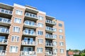 Modern condo buildings with huge windows and balconies in Montreal Royalty Free Stock Photo