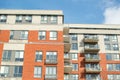 Modern condo buildings with huge windows and balconies in Montreal Royalty Free Stock Photo