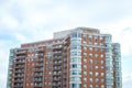 Modern condo buildings with huge windows and balconies in Montreal Royalty Free Stock Photo