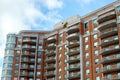 Modern condo buildings with huge windows and balconies in Montreal Royalty Free Stock Photo