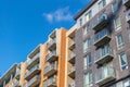 Modern condo buildings with huge windows in Montreal Royalty Free Stock Photo