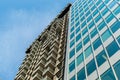 Modern condo buildings with huge windows in Montreal downtown Royalty Free Stock Photo