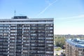 Modern condo buildings with huge windows in Montreal Royalty Free Stock Photo