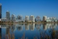 Modern condos from across Humber Bay Royalty Free Stock Photo