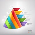 Modern cone 3d staircase diagram business.