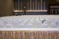 modern conference hall interior with white chairs. seminar room Royalty Free Stock Photo