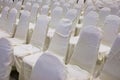 modern conference hall interior with white chairs. seminar room Royalty Free Stock Photo