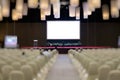 modern conference hall interior with white chairs. seminar room Royalty Free Stock Photo