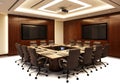Modern conference room with advanced technology Royalty Free Stock Photo