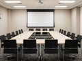 Modern conference room with large screen Royalty Free Stock Photo