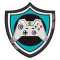 Modern console gamepad Shield emblem
