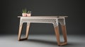 Modern Console Table By Samantha Darcila - Infinity Nets Inspired Design