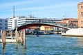 The modern Constitution Bridge over the Grand Canal in Venice