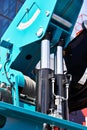 Crane hydraulic cylinders Royalty Free Stock Photo