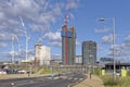 Modern construction site, stratford, london, uk