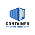 Modern container or metal box logo