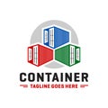 Modern container or metal box logo