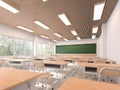 Modern contemporary classroom 3d render Royalty Free Stock Photo