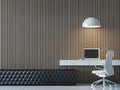 Modern contemporary working room interior 3d rendering image