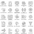 Modern contour icons database processing methods of data.