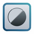 Modern Contrast and Balance Icon for UI Design Royalty Free Stock Photo
