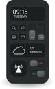 Modern Control Center Interface With Widgets For Weather Time And Settings Royalty Free Stock Photo