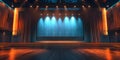 Modern Convention Hall: Empty Stage Ready for Business Conferences or Events. Concept Convention Royalty Free Stock Photo