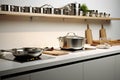 Modern Cooking Equipment in a Tidy and Minimalist Kitchen. Generative By Ai