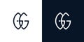 Modern and cool GG logo design Royalty Free Stock Photo