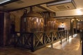 Modern copper brewery in bar