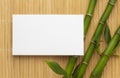 Modern copy space white business card bamboo . High quality and resolution beautiful photo concept